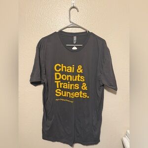 Portland Pips Donut T-Shirt with Yellow Text